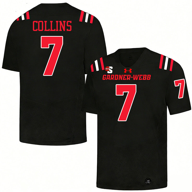 Gardner-Webb Runnin' Bulldogs #7 Dobson Collins College Football Jerseys,Uniforms-Black